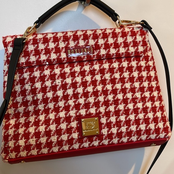 Hello Kitty Boxlunch exclusive houndstooth crossbody with matching wallet - Picture 3 of 11